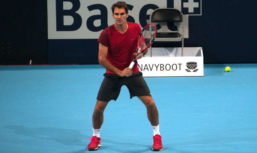 roger federer entrainement