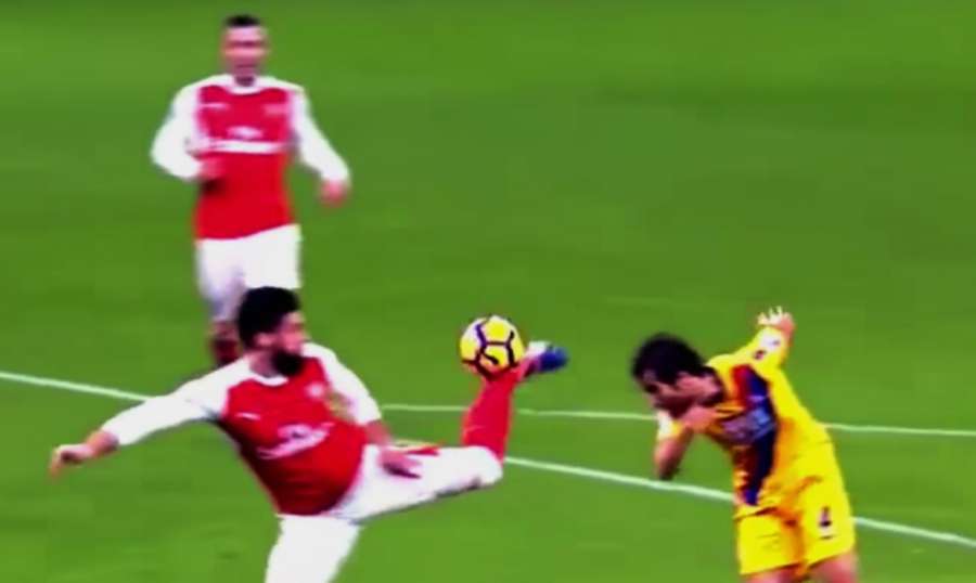 but scorpion olivier giroud arsenal crystal palace