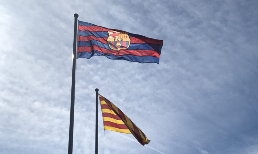drapeau fc barcelone catalogne football liga
