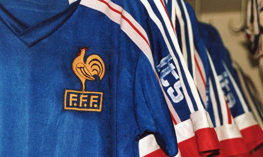 fff football maillot vintage bleus