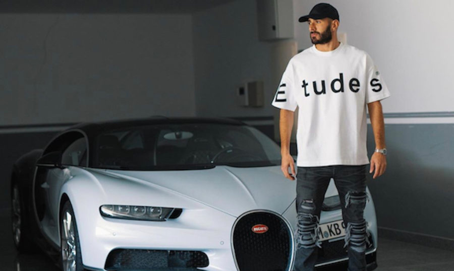 karim benzema football voiture bugatti chiron