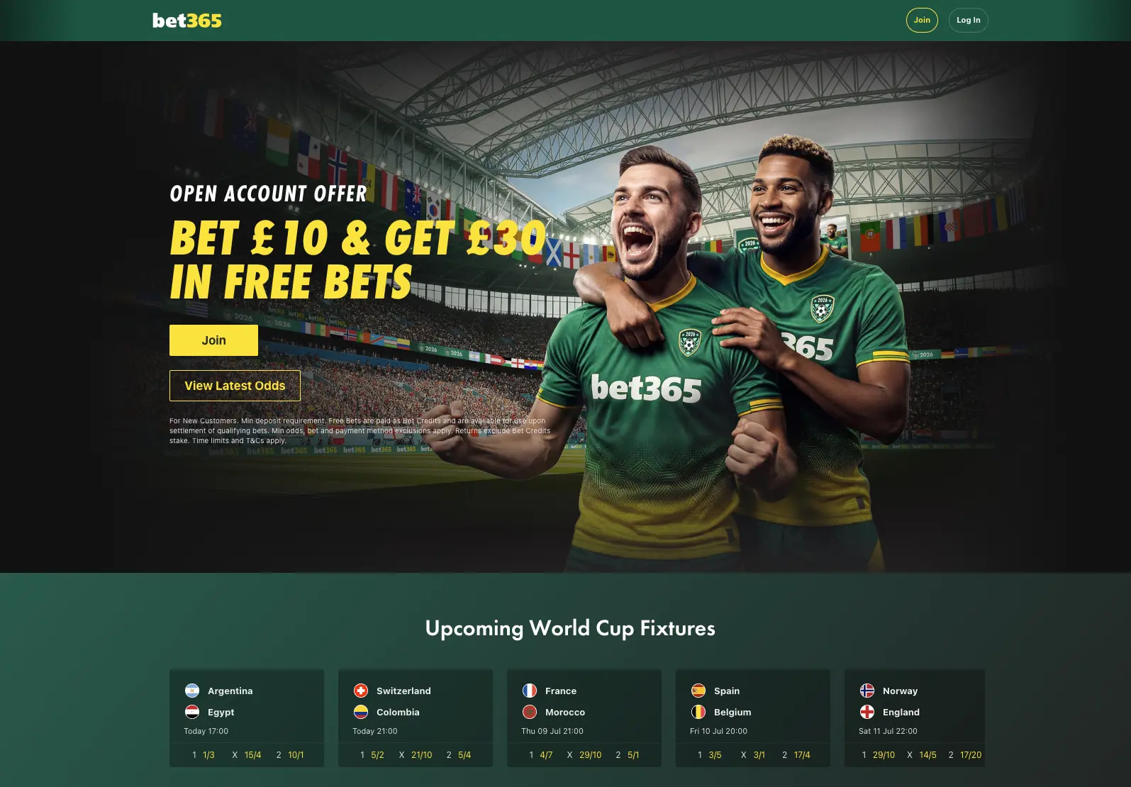 Bet365 screenshot