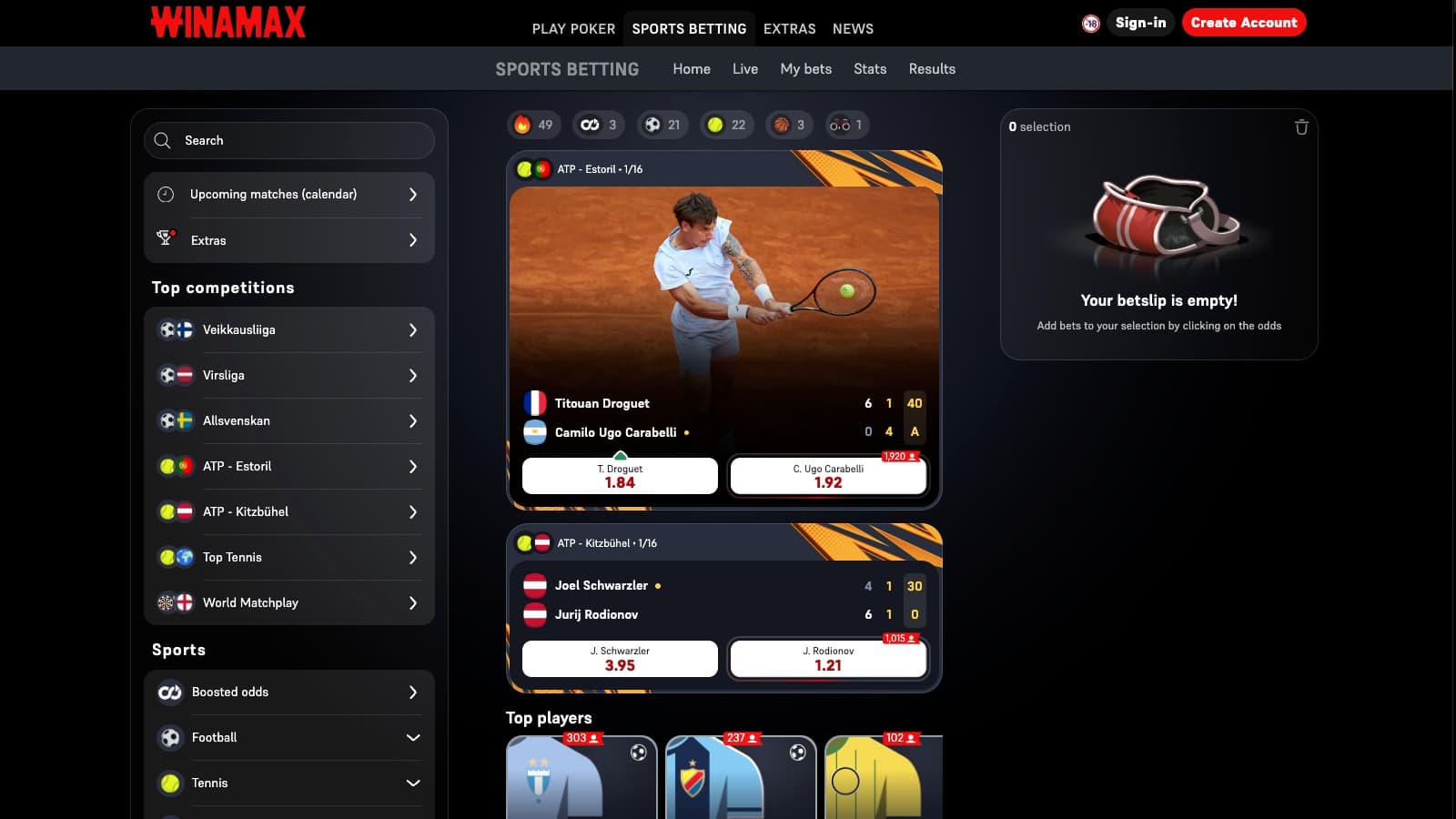 Winamax review screenshot FR desktop